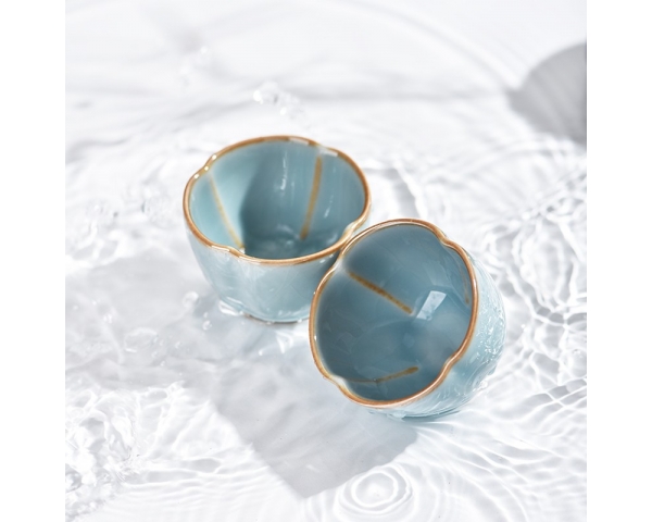 Brewista Golden Net Ice Break Celadon Porcelain cup